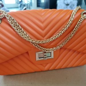 Orange crossbody purse